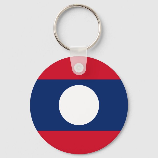 Flagga Laos Nyckelring (Framsida)