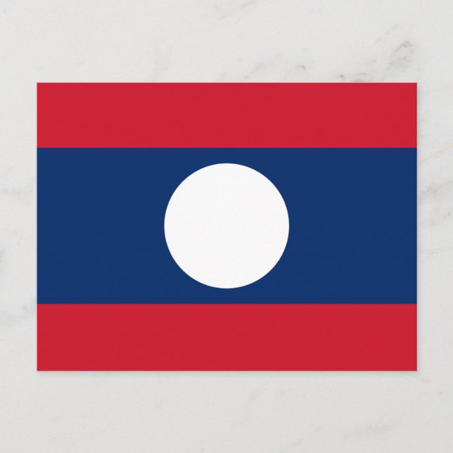 Flagga Laos Vykort (Framsida)
