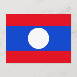 Flagga Laos Vykort