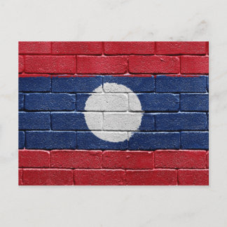 Flagga Laos Vykort