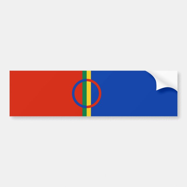 Flagga Lappland (jul) (Sami) (Laplander) Bildekal (Framsidan)