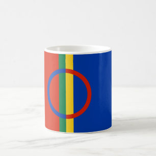 Flagga Lappland (jul) (Sami) (Laplander) Kaffemugg