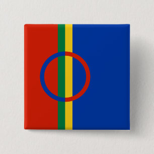 Flagga Lappland (jul) (Sami) (Laplander) Knapp