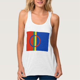Flagga Lappland (jul) (Sami) (Laplander) Linne Med Racerback