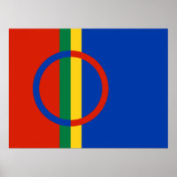 Flagga Lappland (jul) (Sami) (Laplander)