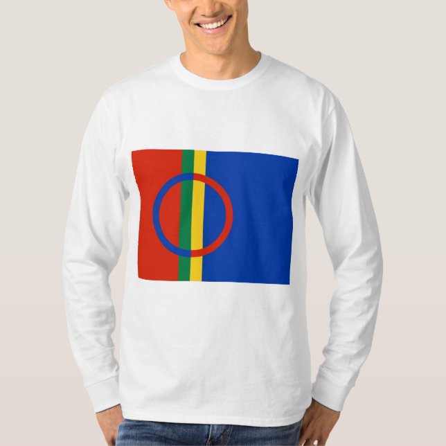 Flagga Lappland (jul) (Sami) (Laplander) T Shirt (Framsida)
