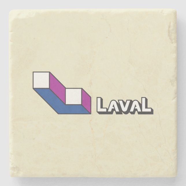 Flagga Laval (Quebec, Kanada) Stenunderlägg (Framsidan)
