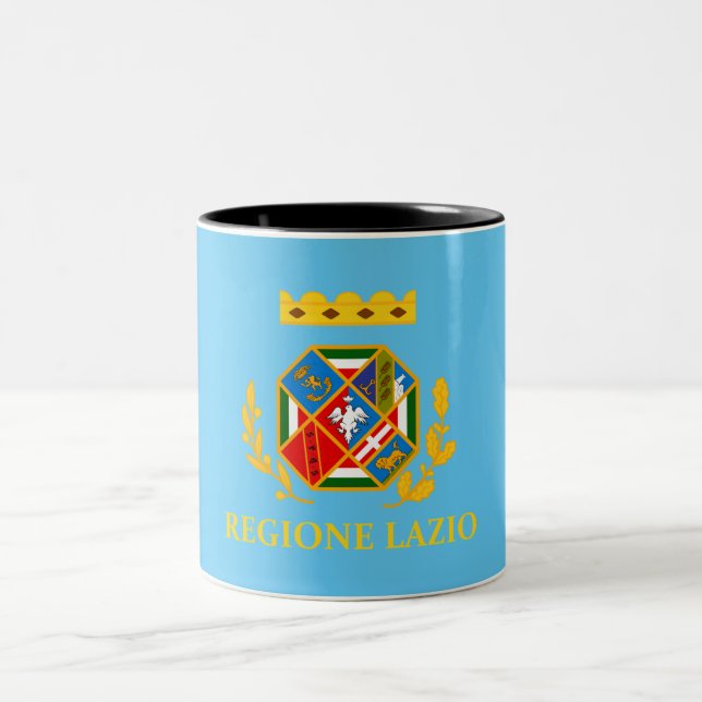 Flagga Lazio (Italien) Två-Tonad Mugg (Center)