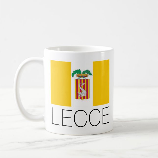 Flagga Lecce, Apulien (Italien) Kaffemugg (Vänster)