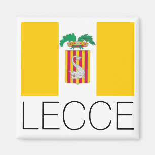 Flagga Lecce, Apulien (Italien) Magnet
