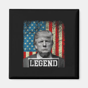 Flagga Legend Trump Mugg Shot 2024 President Wonen Magnet