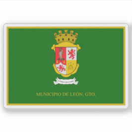 Flagga León, Guanajuato, Mexiko Klistermärken