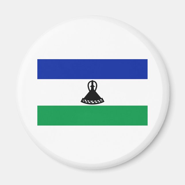Flagga Lesotho Magnet (Framsidan)