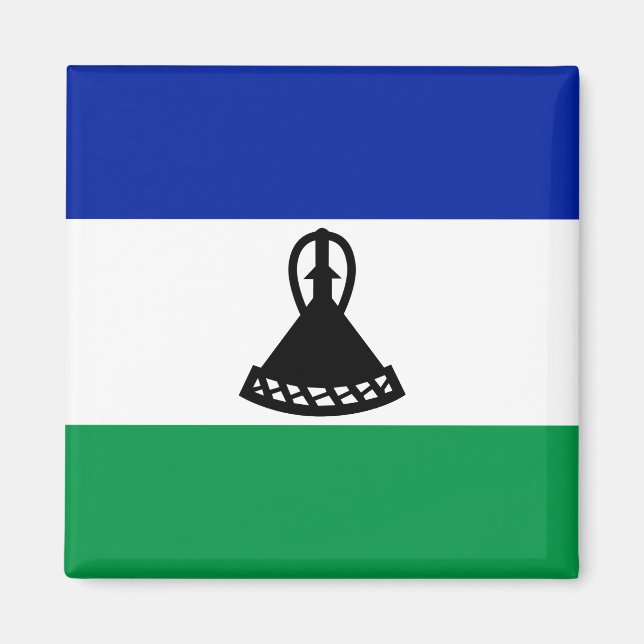 Flagga Lesotho Magnet (Framsidan)