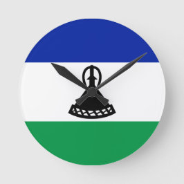 Flagga Lesotho Wall Clock Rund Klocka