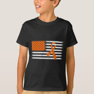 Flagga Leukemi och Många Sclerosis Ribbon Family T Shirt