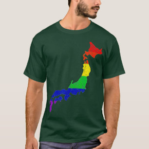 Flagga LGB-stöd för Gay pride Regnbåge i Karta T Shirt