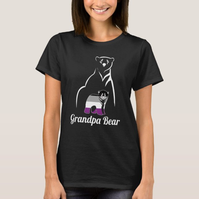 Flagga Lgbt AsexuGrandpa Bear Ace Pride T Shirt (Framsida)