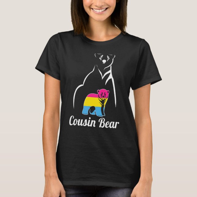Flagga Lgbt Pansexual Cousin Bear Pan Pride T Shirt (Framsida)