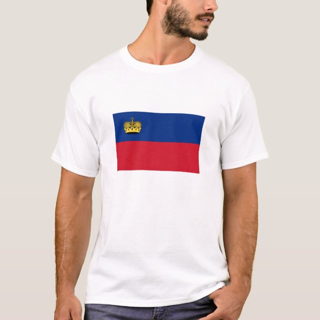 Flagga Liechtenstein T-Shirt (Framsida)