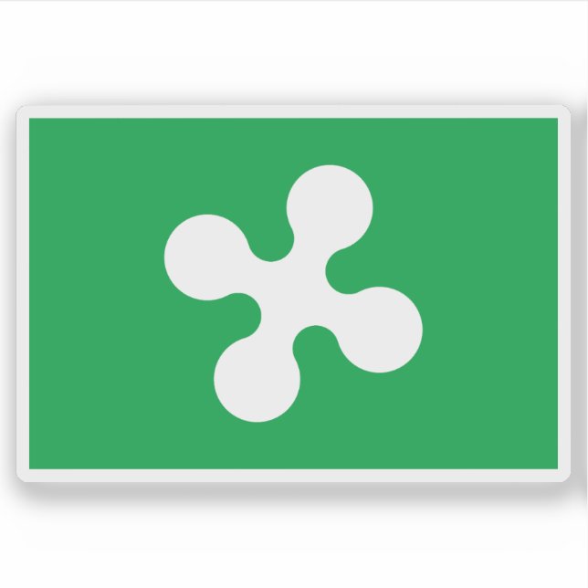 Flagga Lombardiet, Italien Klistermärken (Framsida)