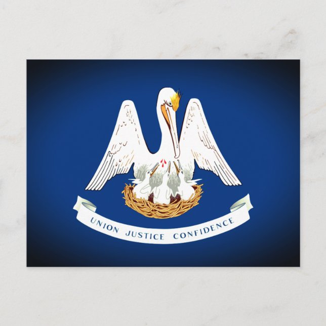 Flagga Louisiana Vykort (Framsida)