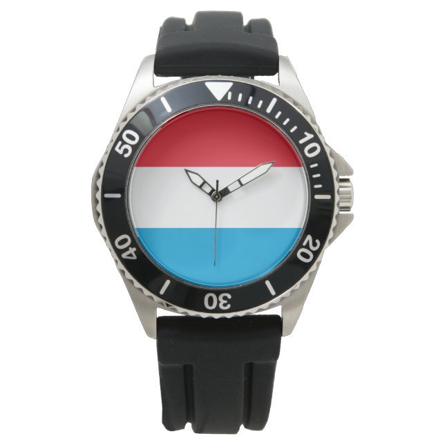 Flagga Luxemburg Armbandsur (Framsida)