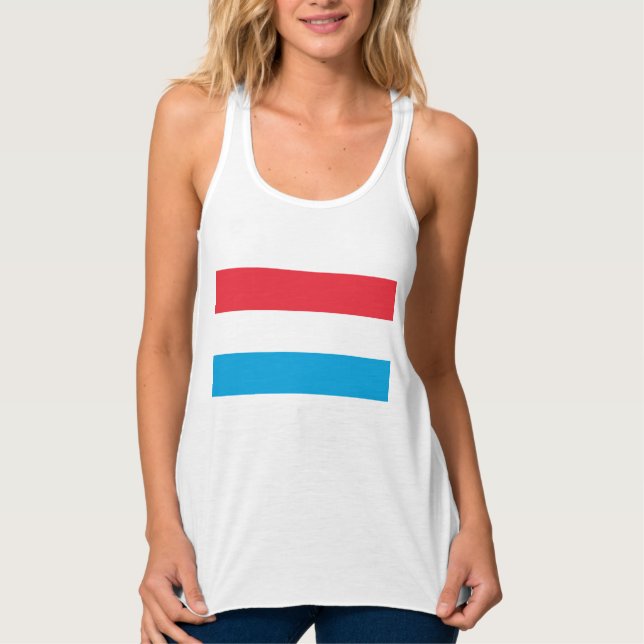 Flagga Luxemburg Linne Med Racerback (Framsida)