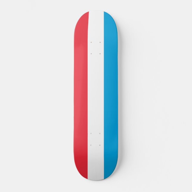 Flagga Luxemburg Mini Skateboard Bräda 18,5 Cm (Framsida)