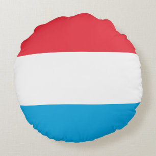 Flagga Luxemburg Rund Kudde