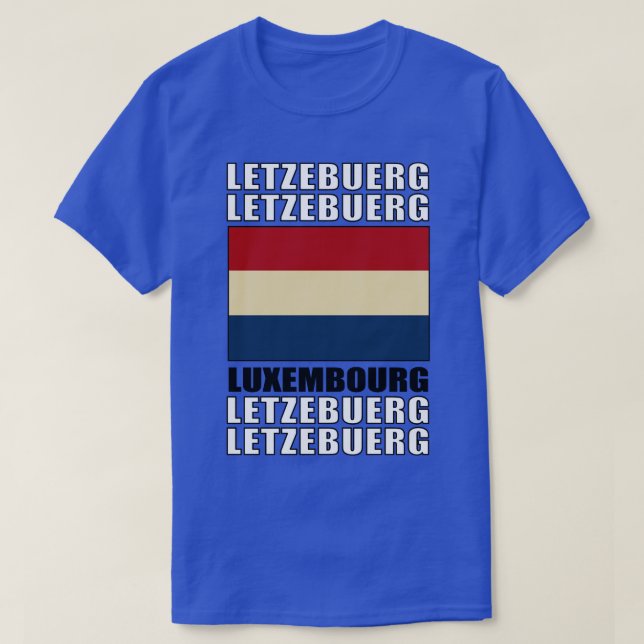 Flagga Luxemburg T Shirt (Design framsida)
