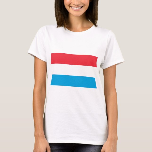 Flagga Luxemburg T Shirt (Framsida)