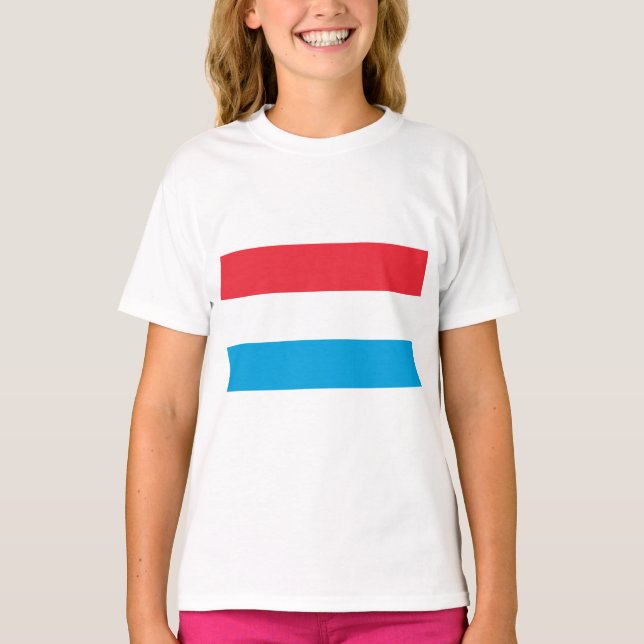 Flagga Luxemburg T Shirt (Framsida)