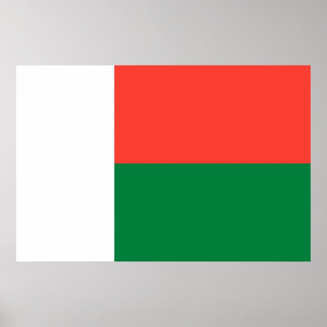 Flagga Madagaskar Poster (Framsidan)