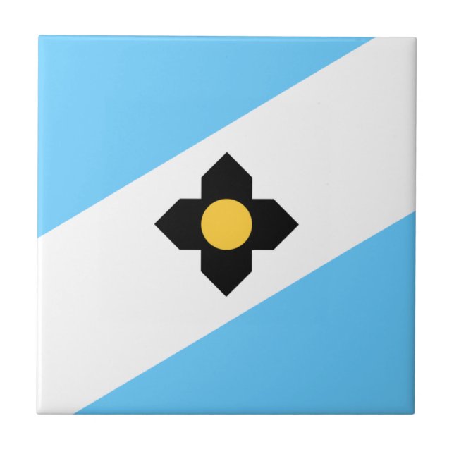 Flagga Madison, Wisconsin Kakelplatta (Framsidan)