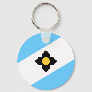 Flagga Madison, Wisconsin Keychain Nyckelring