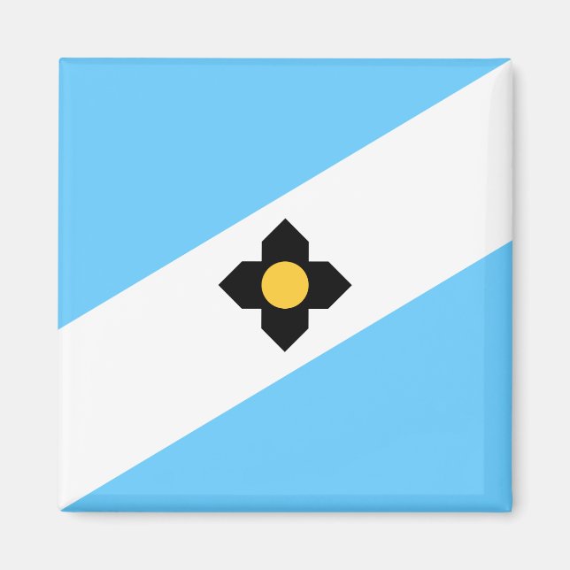 Flagga Madison (Wisconsin) Magnet (Framsidan)