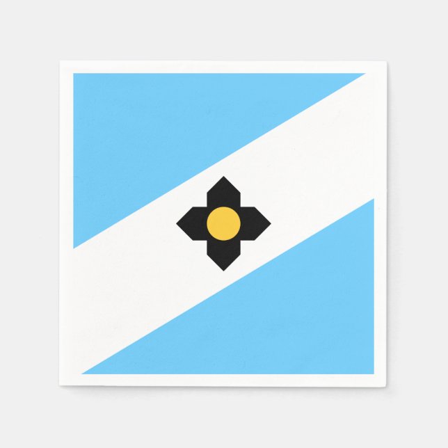 Flagga Madison, Wisconsin Napkins Pappersservett (Framsidan)