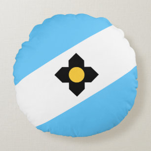Flagga Madison, Wisconsin Rund Kudde