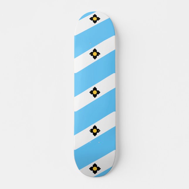 Flagga Madison, Wisconsin Skateboard (Framsida)
