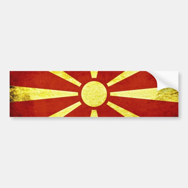 Flagga Makedonien Bildekal (Framsidan)