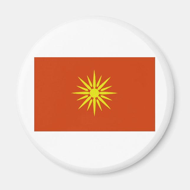 Flagga Makedonien Magnet (Framsidan)