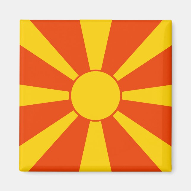 Flagga Makedonien Magnet (Framsidan)
