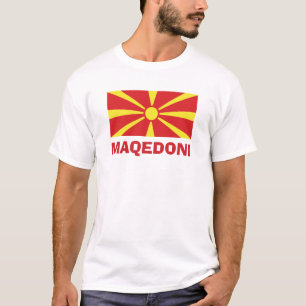 Flagga Makedonien Maqedoni T-Shirt