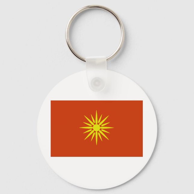 Flagga Makedonien Nyckelring (Framsida)