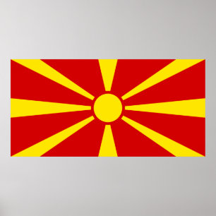 Flagga Makedonien Poster