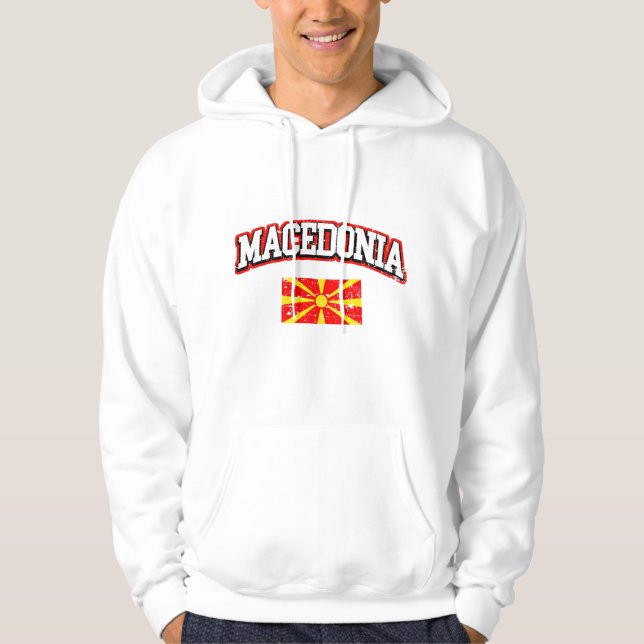 Flagga Makedonien Sweatshirt (Framsida)