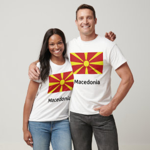 Flagga Makedonien T Shirt