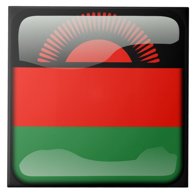 Flagga Malawi Kakelplatta (Framsidan)