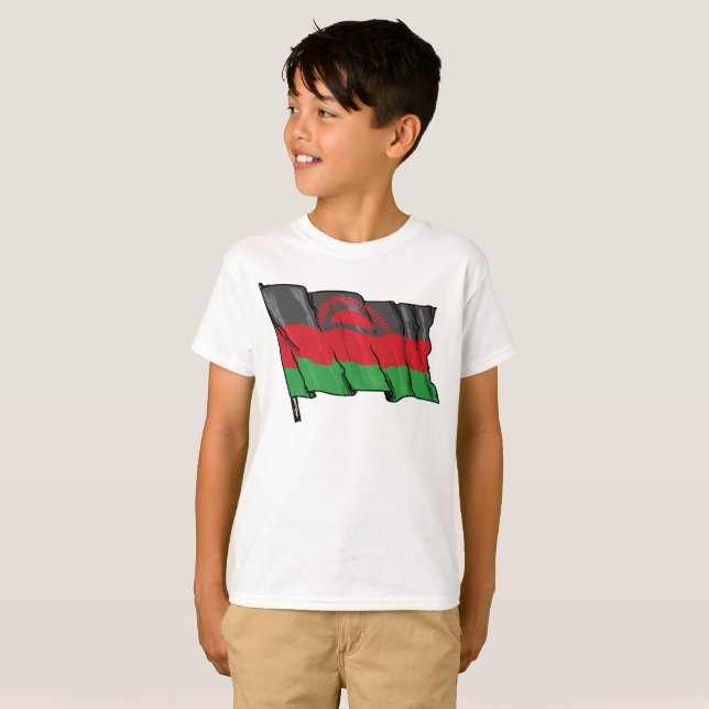 Flagga Malawi T Shirt (Hel framsida)